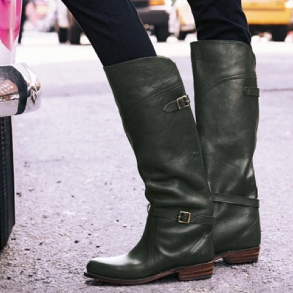 Frye Shoes - Frye Dorado Riding Boots in Forest Green